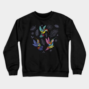 Colourful Hummingbirds, Sweet and Elegant Style Crewneck Sweatshirt